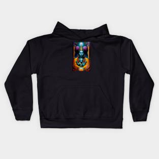 Hanuman Baby with mother Gaia Kids Hoodie